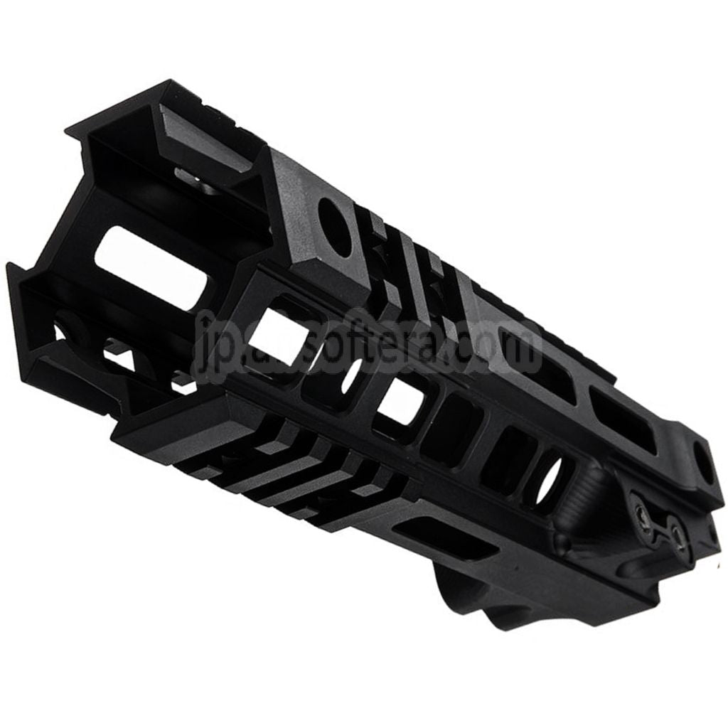 Z-Parts アルミ製 185mm 7インチ MK4 M-LOK ハンドガードレールシステム バレルナット付き 東京マルイ M4シリーズ MWS GBBライフル対応 エアソフト ブラック