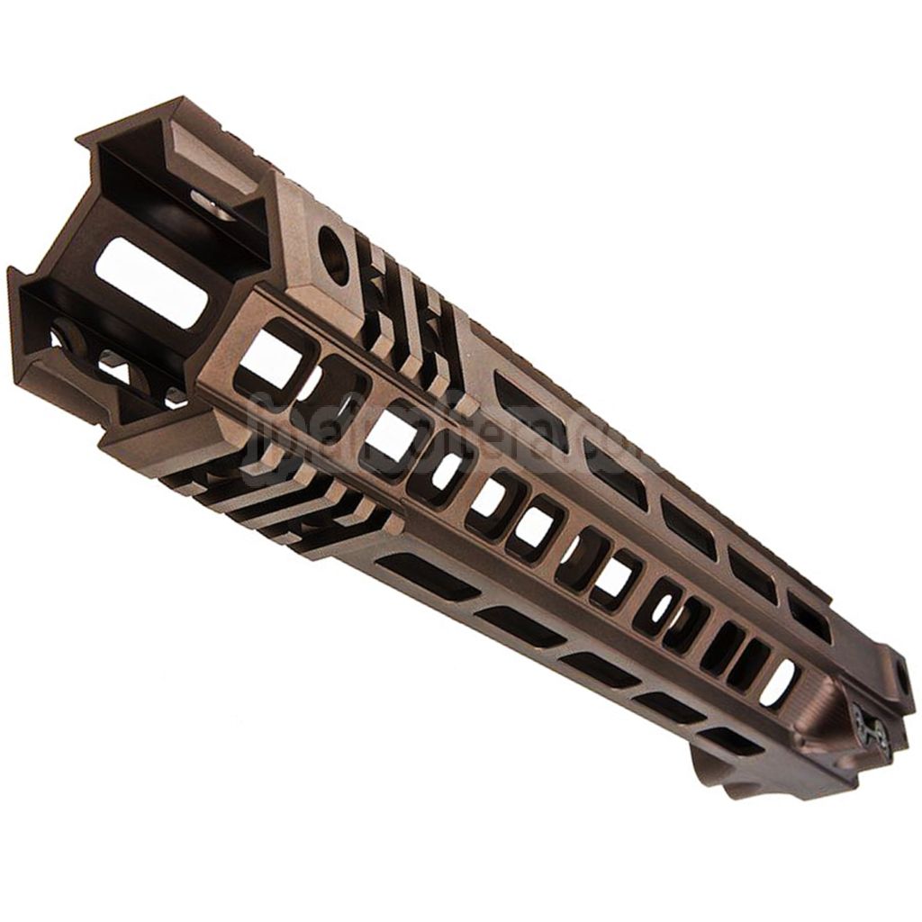 Z-Parts アルミ製 335mm 13インチ MK4 M-LOK ハンドガードレールシステム バレルナット付き 東京マルイ M4シリーズ MWS GBBライフル対応ライフル エアソフトガン タン