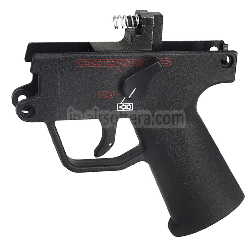 ポリマー製コンプリート下半身レシーバーグリップフレーム WELL G55 MP5K DOUBLE BELL 722 マルゼンシステム MP5K シリーズ GBB SMG ライフルに適合 ブラック