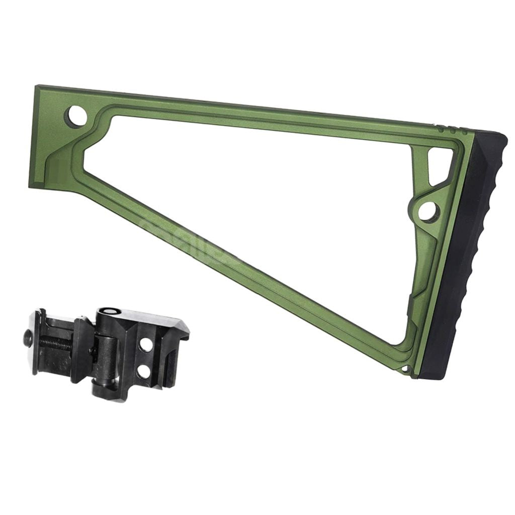 5KU 205mm アルミ TS-8RP トライアングルストック M1913アダプター付き 20mmピカティニーストックアダプター ライフル用 エアガン