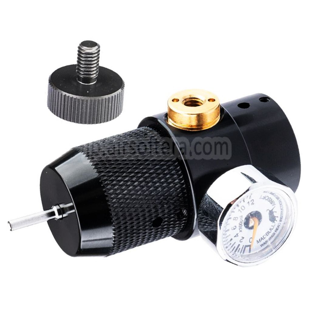 Madbull XM-Charger Plus CO2アダプター（調整可能な圧力レギュレーターと読み取りメーター付き）