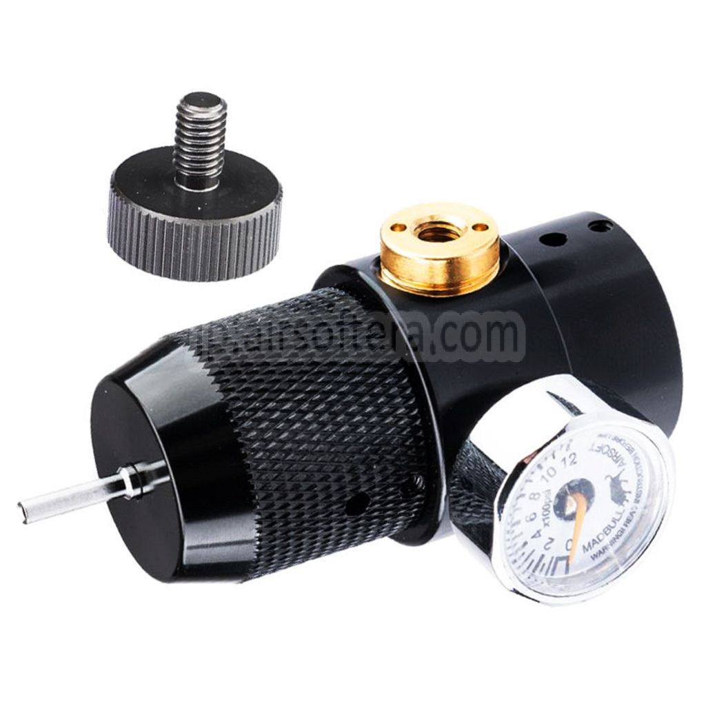 Madbull XM Charger XC03 ポータブル 12g CO2アダプター（調整可能な圧力レギュレーターと読み取りメーター付き）