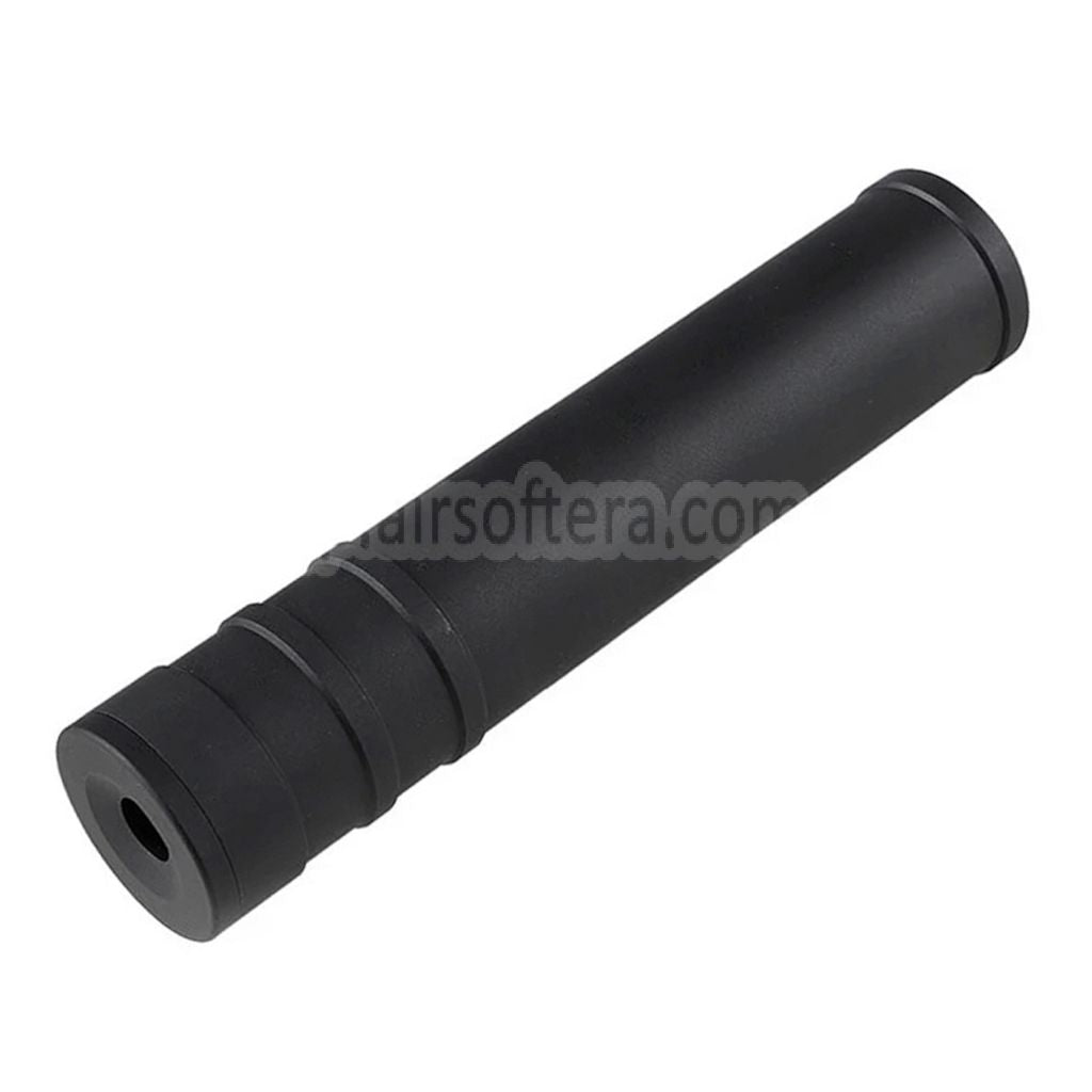 5KU 205mm アルミ SV SAIGA サイレンサー サプレッサー -14mm CCW 反時計回りネジ ライフル エアソフト ブラック