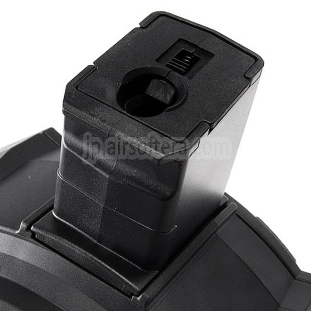 G&G 1730発ポリマー製手動巻きドラムマガジン（G&G PRK9シリーズ電動ガンライフル対応、エアソフトガン用ブラック）