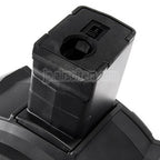 G&G 1730発ポリマー製手動巻きドラムマガジン（G&G PRK9シリーズ電動ガンライフル対応、エアソフトガン用ブラック）