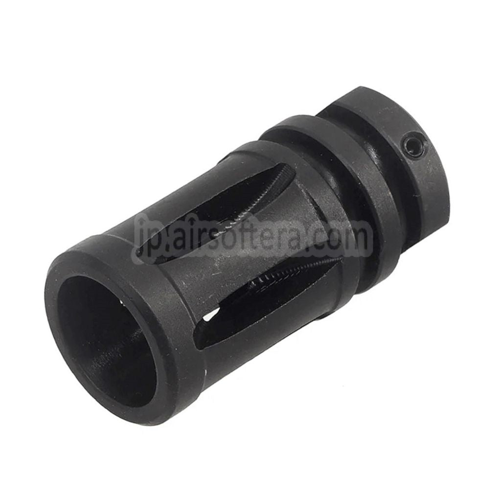 CYMA 45mm スチールバードケージフラッシュハイダー -14mm 逆ネジバレル ライフル用 ブラック