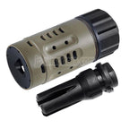 5KU Pyro 強化された4本爪フラッシュハイダー付きマズルブレーキ  -14mm CCW 反時計回りネジ