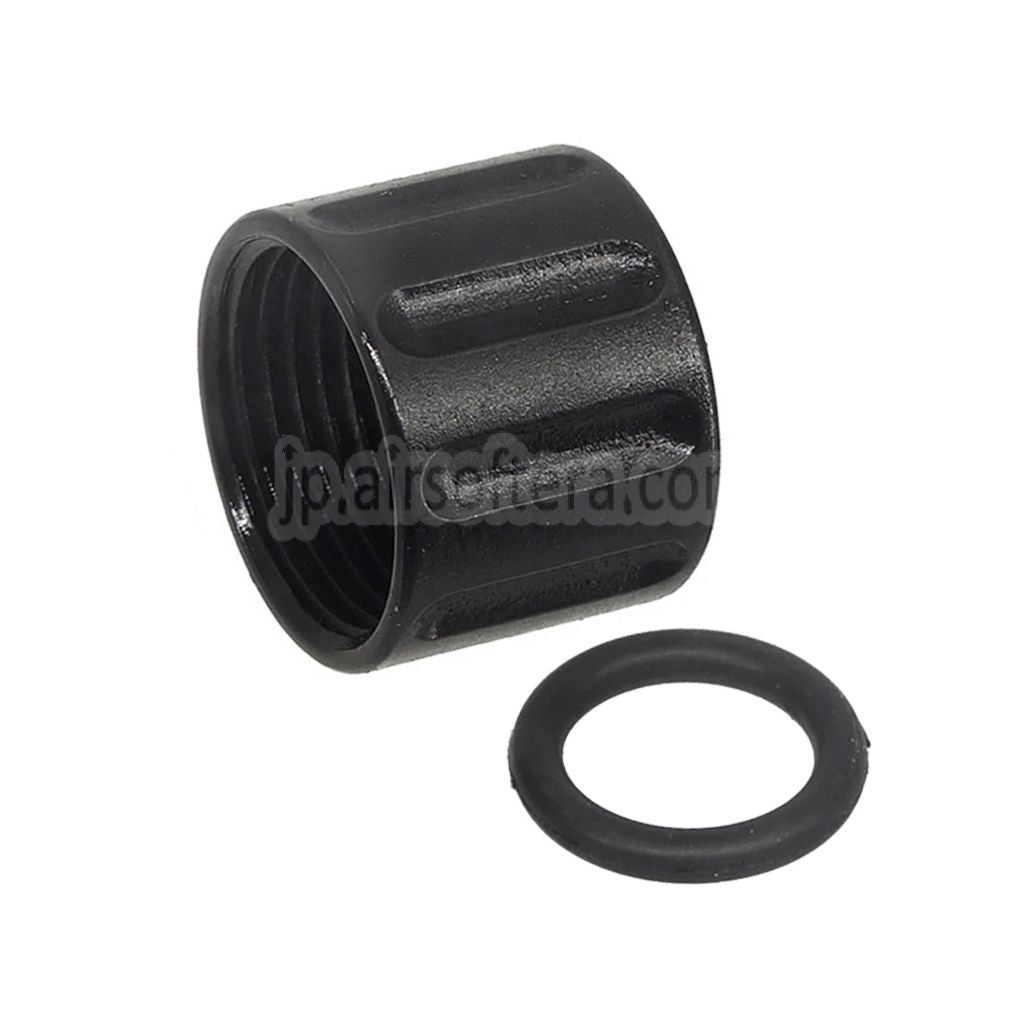 5KU 垂直ローレットスレッドプロテクターバレルカバー -14mm CCW 反時計回りスレッドアウターバレルピストル用 エアソフトガン