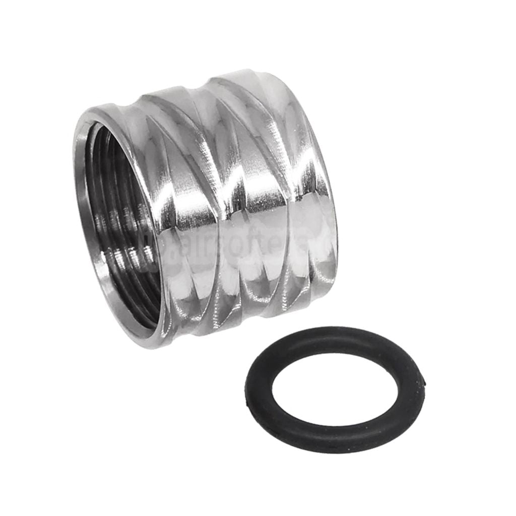 5KU ロンバス ローレット スレッドプロテクター バレルカバー -14mm CCW 反時計回り スレッドアウターバレル ピストル エアソフトガン用