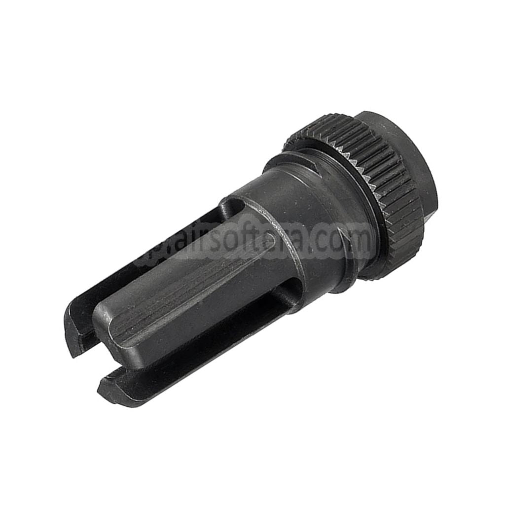 5KU 170mm AAC SR5スタイル QDサプレッサー サイレンサー 3プロングフラッシュハイダー付き -14mm CCW 反時計回りネジバレルライフル エアガン用