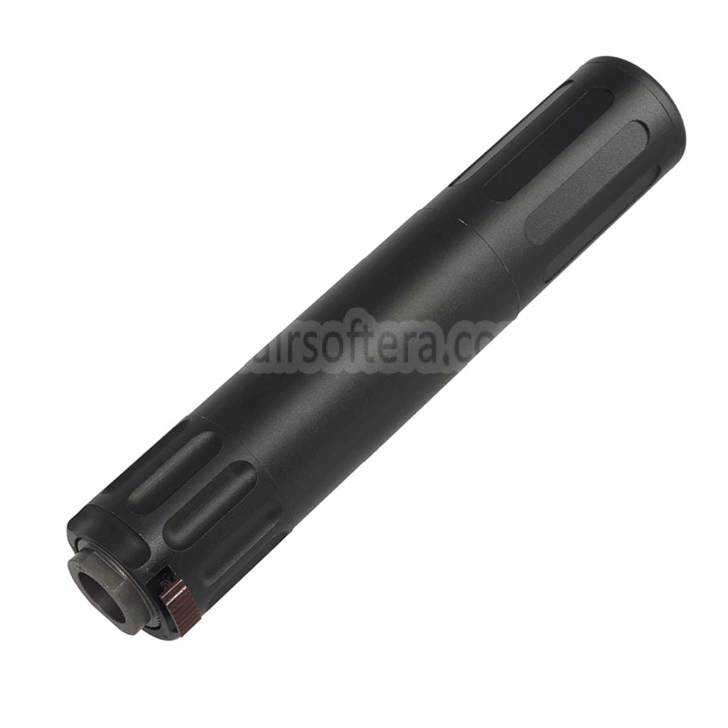 5KU 195mm AAC SR7スタイル QDサプレッサー サイレンサー 3プロングフラッシュハイダー付き -14mm CCW 反時計回りネジバレルライフル エアガン用