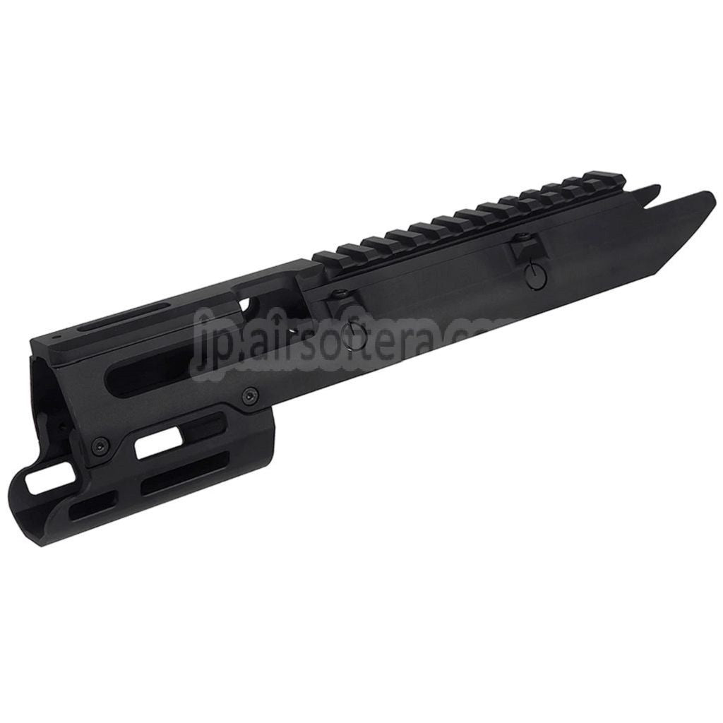 5KU CNCアルミ UGスタイル モノリシック M-LOKハンドガードレールシステム VFC Umarex MP5Kシリーズ GBBライフル エアソフトガン用 ブラック
