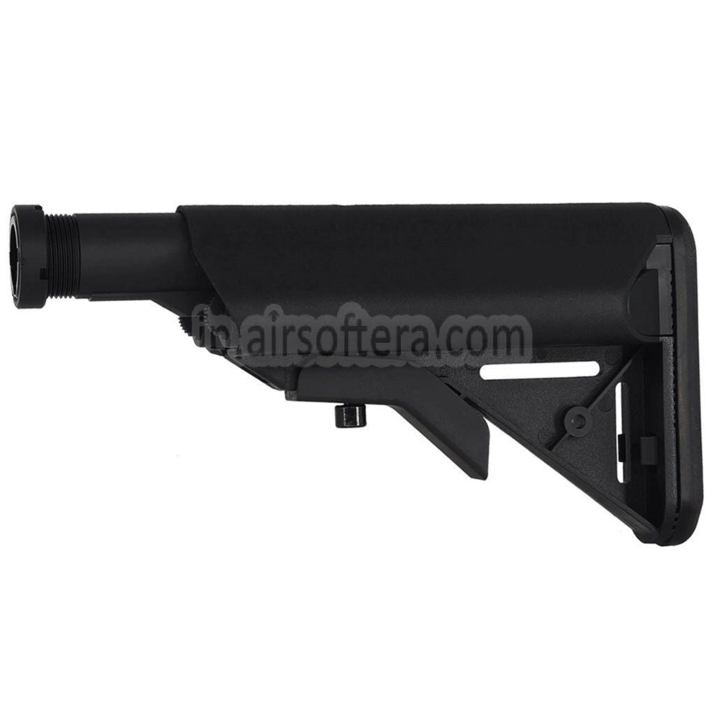 CYMA LMTスタイル 5ポジション 伸縮式クレーンストック(バッファーチューブ付き)  M4 M16シリーズAEGライフルエアソフトガンに適しています  ブラック