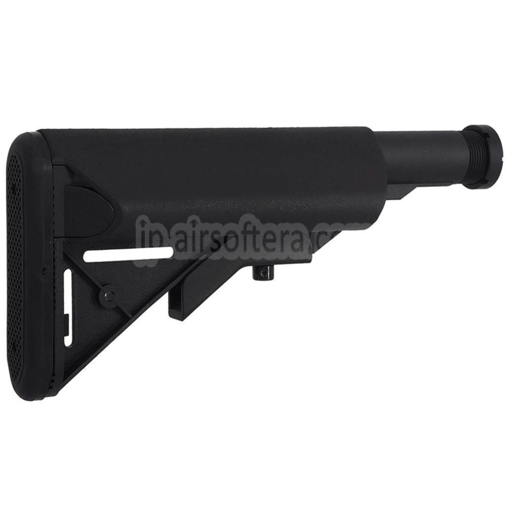 CYMA LMTスタイル 5ポジション 伸縮式クレーンストック(バッファーチューブ付き)  M4 M16シリーズAEGライフルエアソフトガンに適しています  ブラック