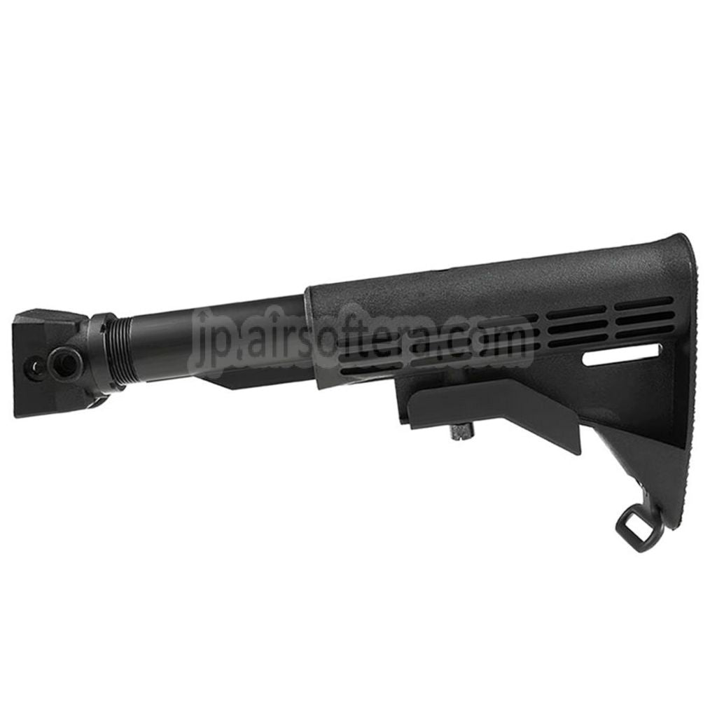 CYMA LEスタイル 6ポジション リトラクタブルライフルストックストックアダプターQDスリングスイベルバッファーチューブ付き   AKシリーズAEGライフルエアソフトガンに適しています  ブラック