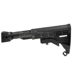 CYMA LEスタイル 6ポジション リトラクタブルライフルストックストックアダプターQDスリングスイベルバッファーチューブ付き   AKシリーズAEGライフルエアソフトガンに適しています  ブラック