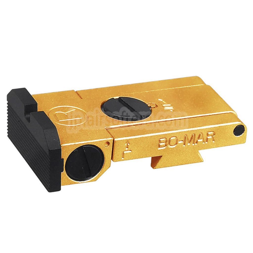 5KU CNCアルミ製 Bo-Marスタイルリアサイト WE (WE-TECH) 東京マルイ HI-CAPAシリーズ GBBピストル対応