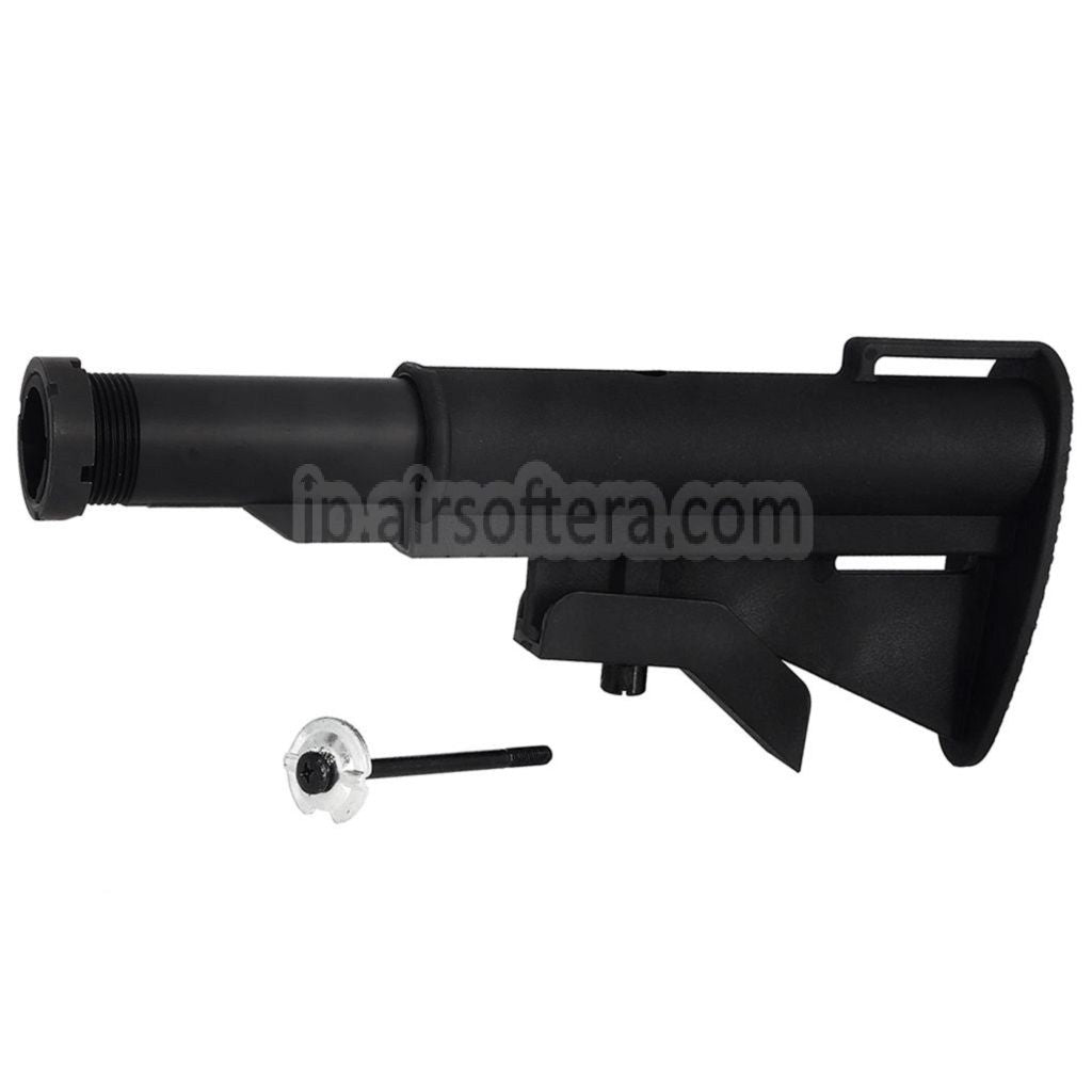 CYMA M733スタイル 伸縮式ストック 2ポジションチューブ付き M4 M16シリーズAEGライフル対応 エアソフトガン ブラック