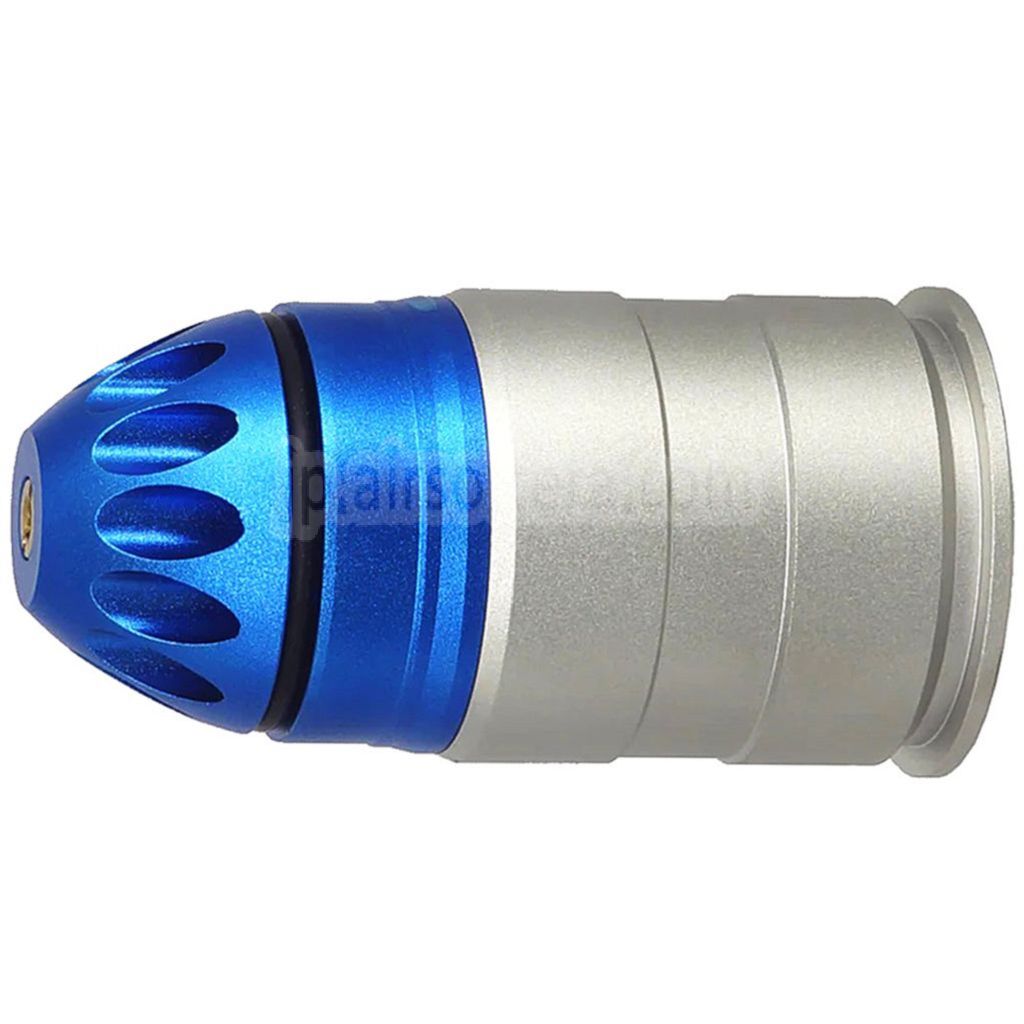 CYMA 60発 40mm M203 グレネード ガスカートリッジ シェル ブルー/シルバー