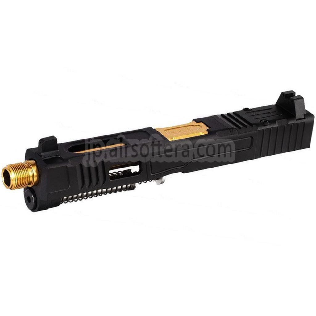 VFC CNCアルミ Fowler Industries MKII コンプリートアッパースライドバレルセット Elite Force VFC G17 Gen5 GBBピストルに適合 エアソフト ブラック