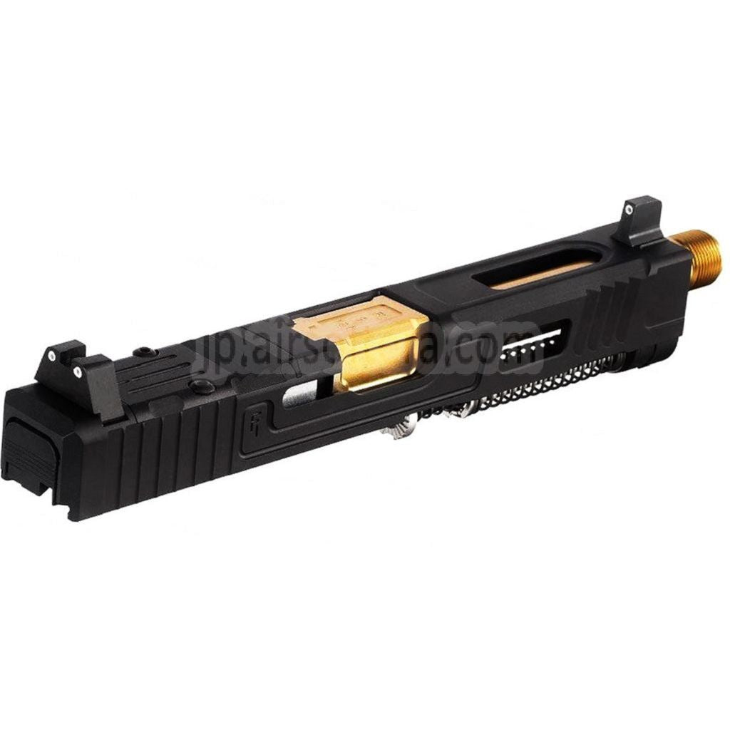 VFC CNCアルミ Fowler Industries MKII コンプリートアッパースライドバレルセット Elite Force VFC G17 Gen5 GBBピストルに適合 エアソフト ブラック