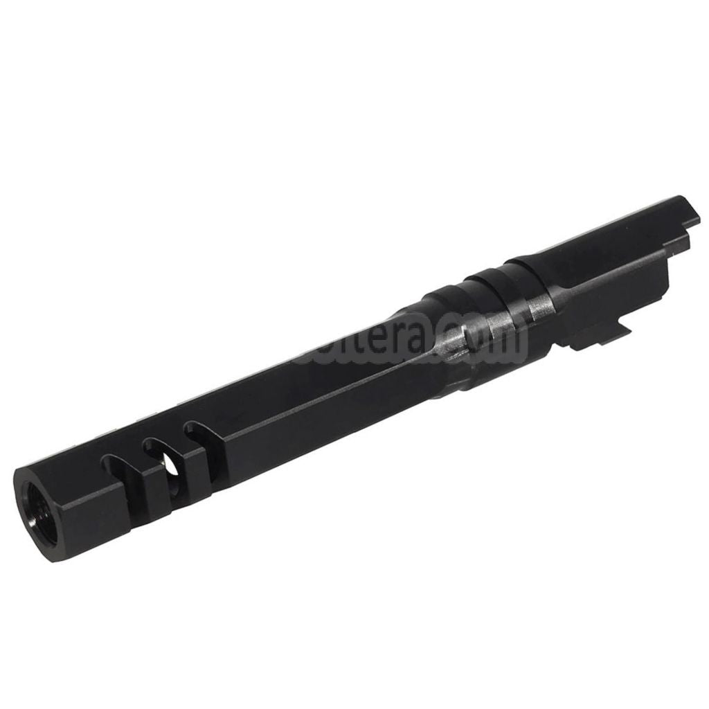 5KU  5インチ ステンレススチール 六角形アウターバレル +11mm CW 時計回りネジArmorer Works AW WE-TECH 東京マルイ Hi-Capa 5.1 シリーズ GBB ピストル エアソフトガンに適合