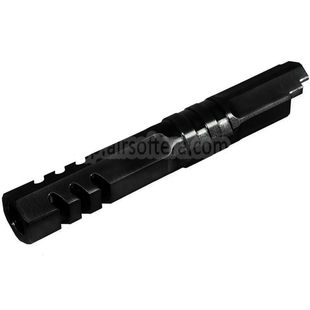 5KU  4.3インチ ステンレススチール 六角形アウターバレル +11mm CW 時計回りネジArmorer Works AW WE-TECH 東京マルイ Hi-Capa 4.3 シリーズ GBB ピストル エアソフトガンに適合
