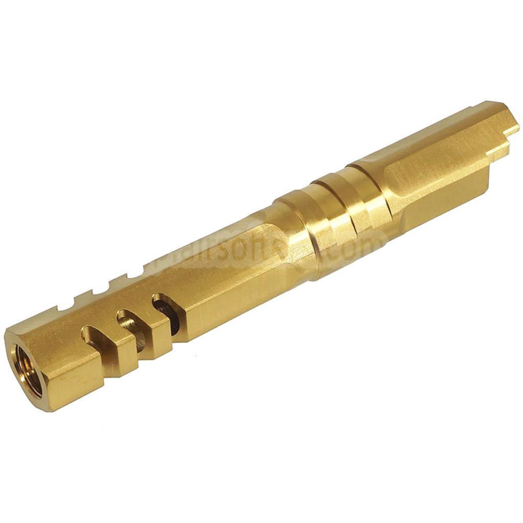 5KU  4.3インチ ステンレススチール 六角形アウターバレル +11mm CW 時計回りネジArmorer Works AW WE-TECH 東京マルイ Hi-Capa 4.3 シリーズ GBB ピストル エアソフトガンに適合