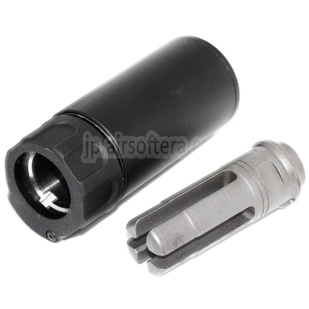 E&C 94mm Warden QDクイックデタッチサイレンサー -14mm CCW 反時計回りネジ式フラッシュハイダー付き