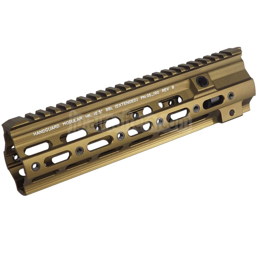 5KU 245mm CNCアルミ SMR タクティカルハンドガードレールシステム VFC Umarex HK416 GBBライフル対応 ブラック