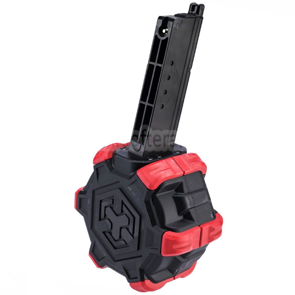 ARMORER WORKS AW カスタム 350発ガスアダプティブドラムマガジン（ARMORER WORKS AW / WE (WE-TECH) デザートイーグル GBBピストル対応）