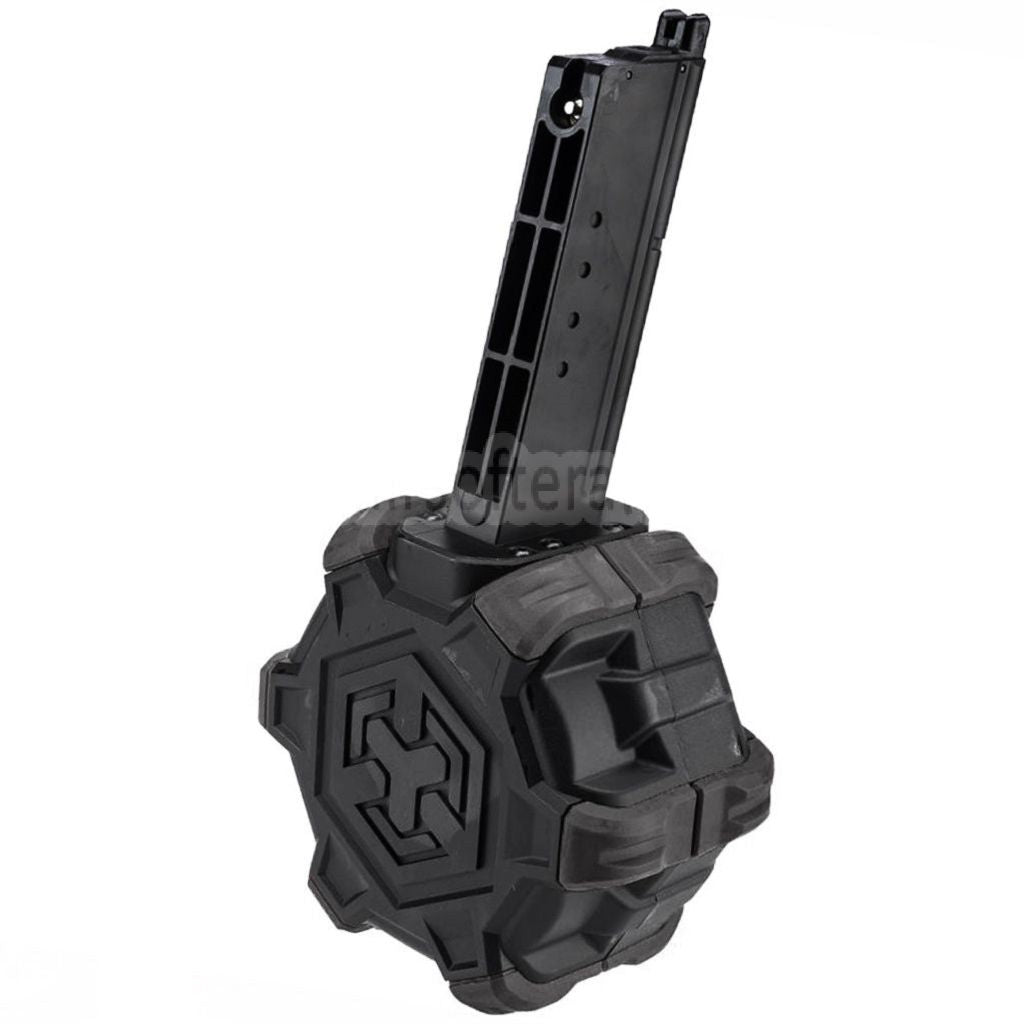 ARMORER WORKS AW カスタム 350発ガスアダプティブドラムマガジン（ARMORER WORKS AW / WE (WE-TECH) デザートイーグル GBBピストル対応）