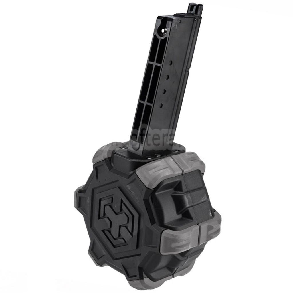 ARMORER WORKS AW カスタム 350発ガスアダプティブドラムマガジン（ARMORER WORKS AW / WE (WE-TECH) デザートイーグル GBBピストル対応）