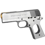 Bomber Airsoft CNC アルミニウム SVI Infinity Tiki スタイル バレルスライドフレームキットセット   東京マルイ V10シリーズ GBBピストルに適合   シルバー