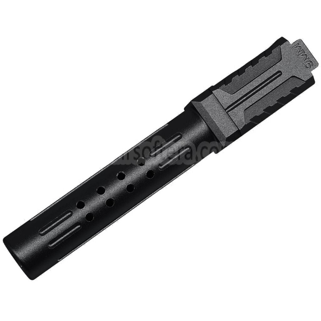 5KU CNCアルミニウムBRAスタイルポート付きアウターバレル     Umarex / VFC G19 Gen3シリーズGBBピストルエアソフトガンに適合